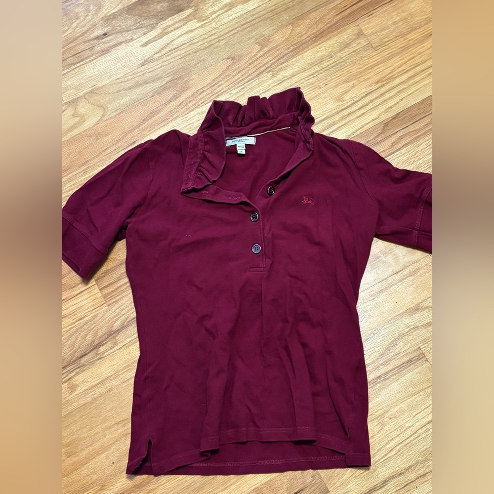 Burberry maroon polo